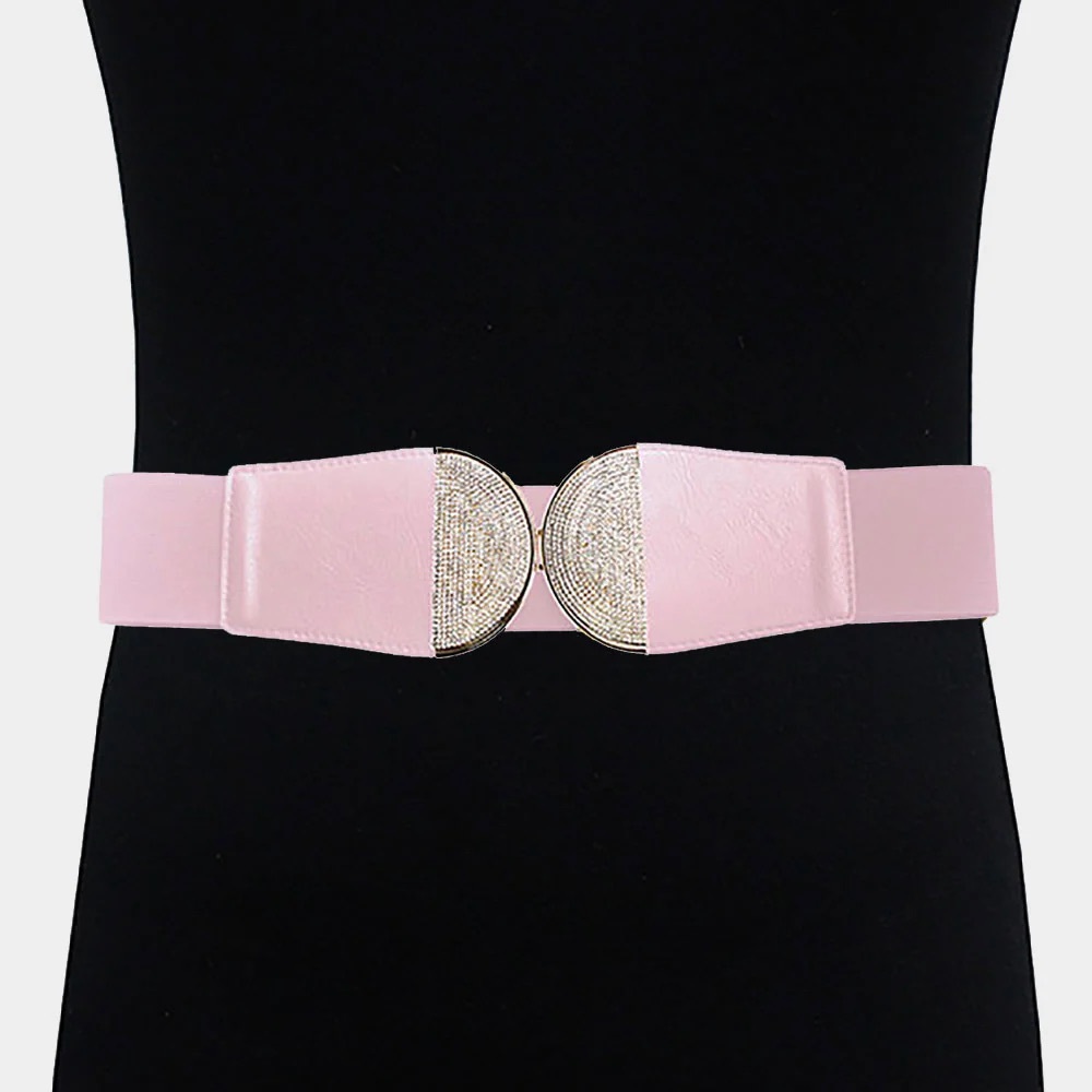 Rhinestone Embellished Elastic Belt NWT